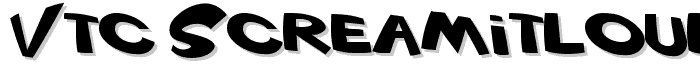 VTC ScreamItLoud Regular font